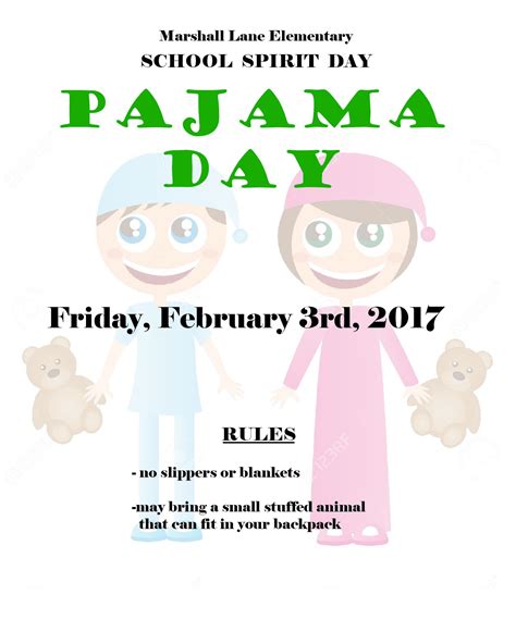 Pajama Day Flyer Template